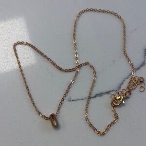 Elegant Gold “O” Initial Chain Necklace